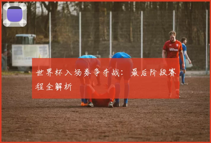 世界杯入场券争夺战：最后阶段赛程全解析