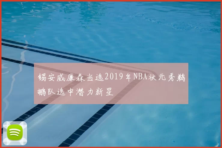 锡安威廉森当选2019年NBA状元秀鹈鹕队选中潜力新星