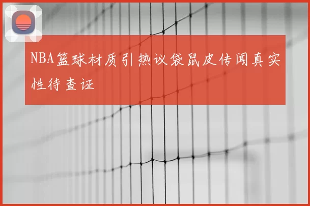 NBA篮球材质引热议袋鼠皮传闻真实性待查证